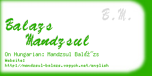 balazs mandzsul business card